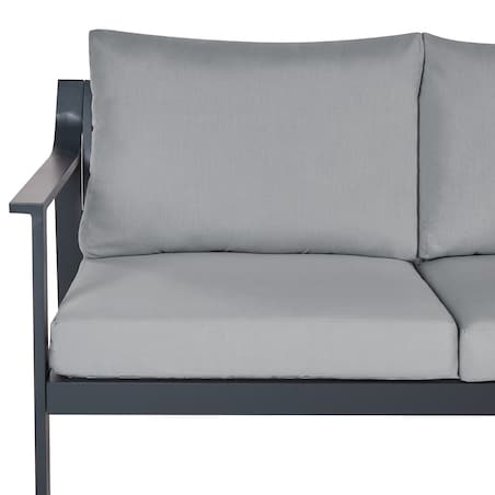 Sofa ogrodowa dla 3 osób KIATO Metal Ciemnoszary