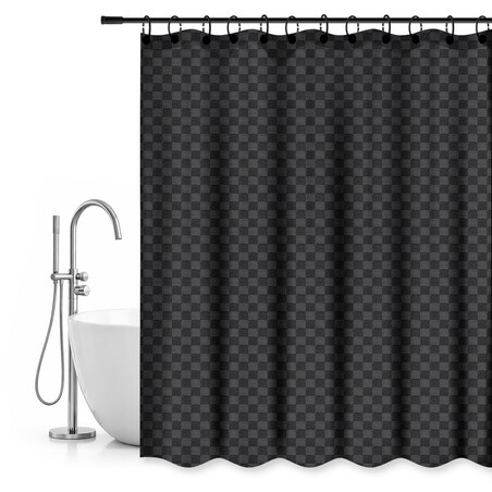 zasłona prysznicowa 180 x 200 cm zasłonka tekstylna czarna