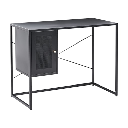 Biurko HARJO Czarny 100 cm 50 cm ze schowkiem