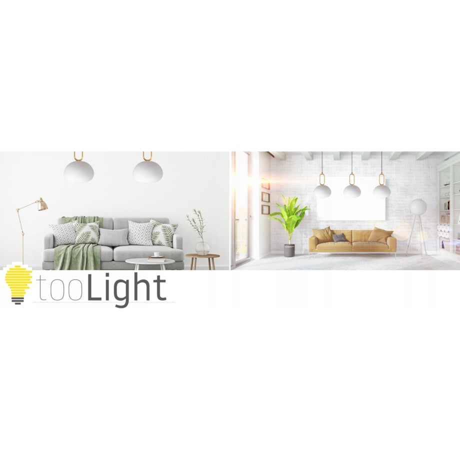 Lampa Wisząca Szklana Mleczna Złota Biała Toolight