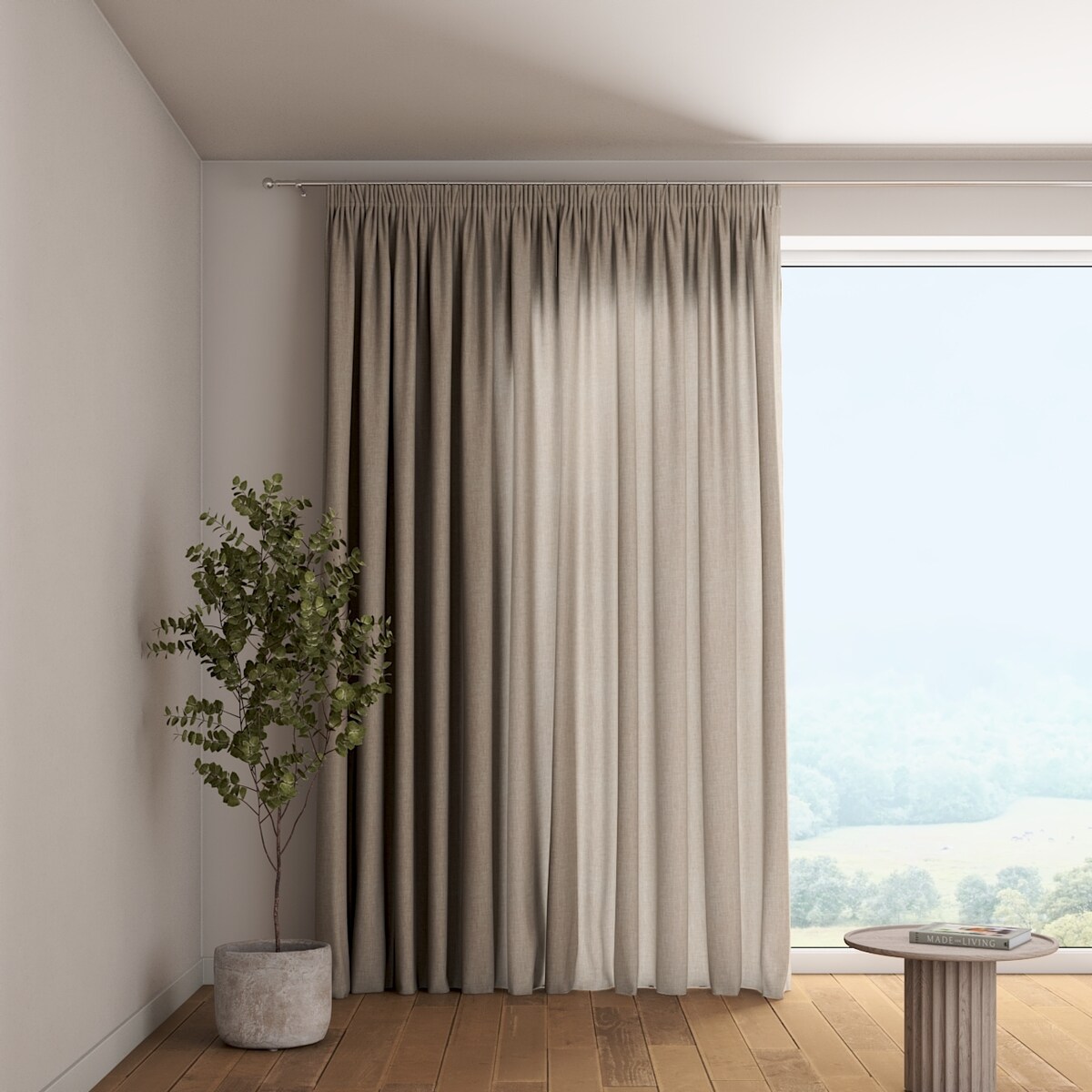 Zasłona na taśmie marszczącej 1 szt. 130x245 szary