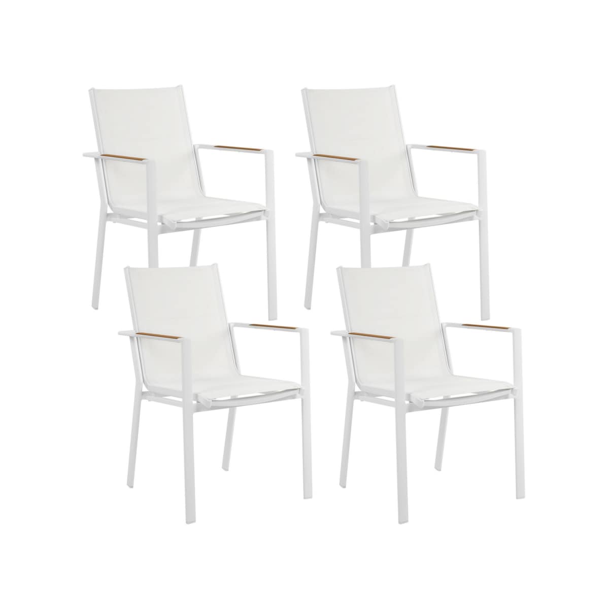 Zestaw ogrodowy stół z efektem marmuru i 4 krzesła biały MALETTO/BUSSETO