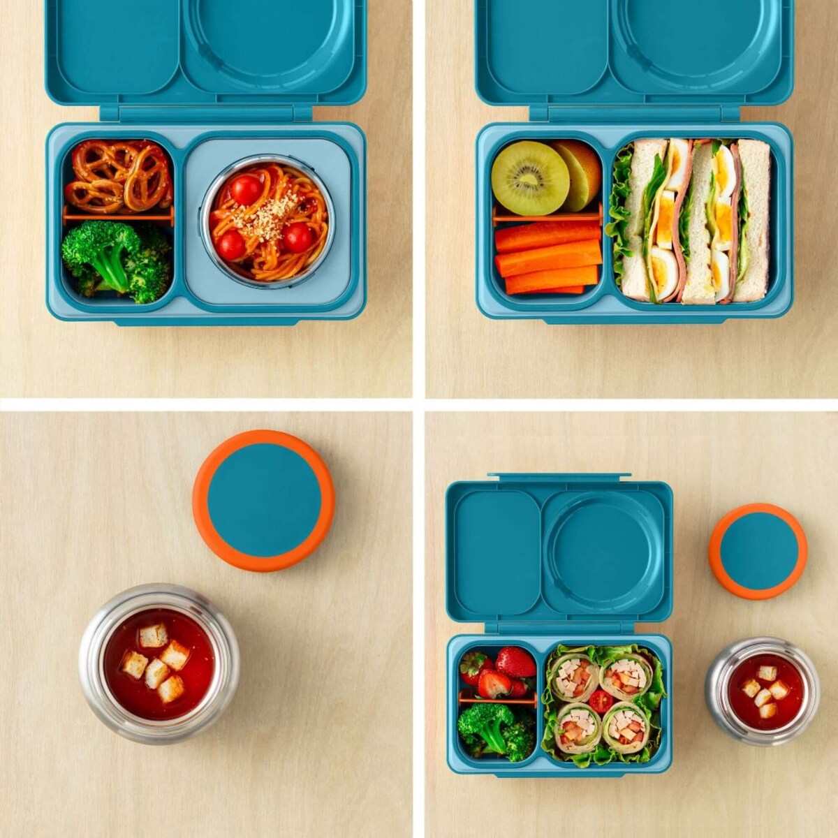 OMIE OMIEBOX UP lunch box z termosem, Teal Green