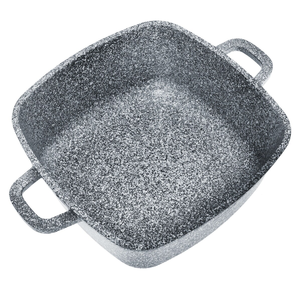 Garnek z powłoką marmurową kwadratowy marmurkowy szary indukcja gaz 3.7L 22cm KLAUSBERG