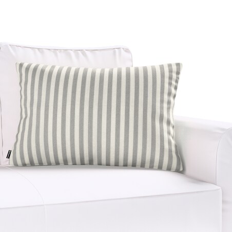 Poszewka Kinga na poduszkę prostokątną 60x40 szaro-białe pasy (1,5cm)