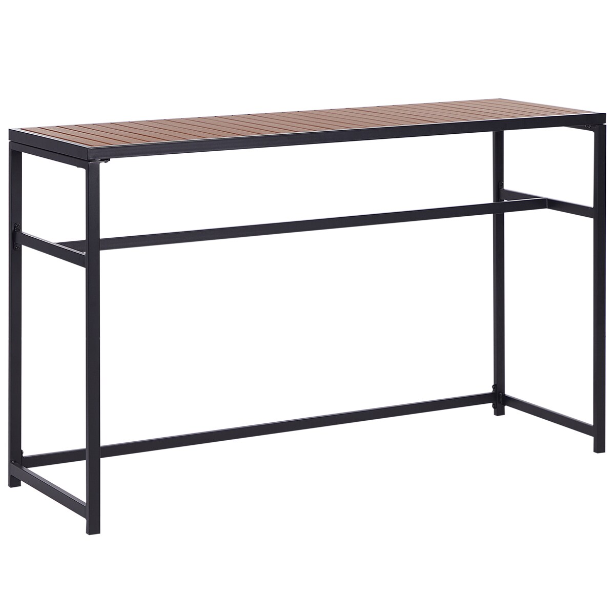 Stolik ogrodowy barowy AVETRANA 150 cm 50 cm Czarny