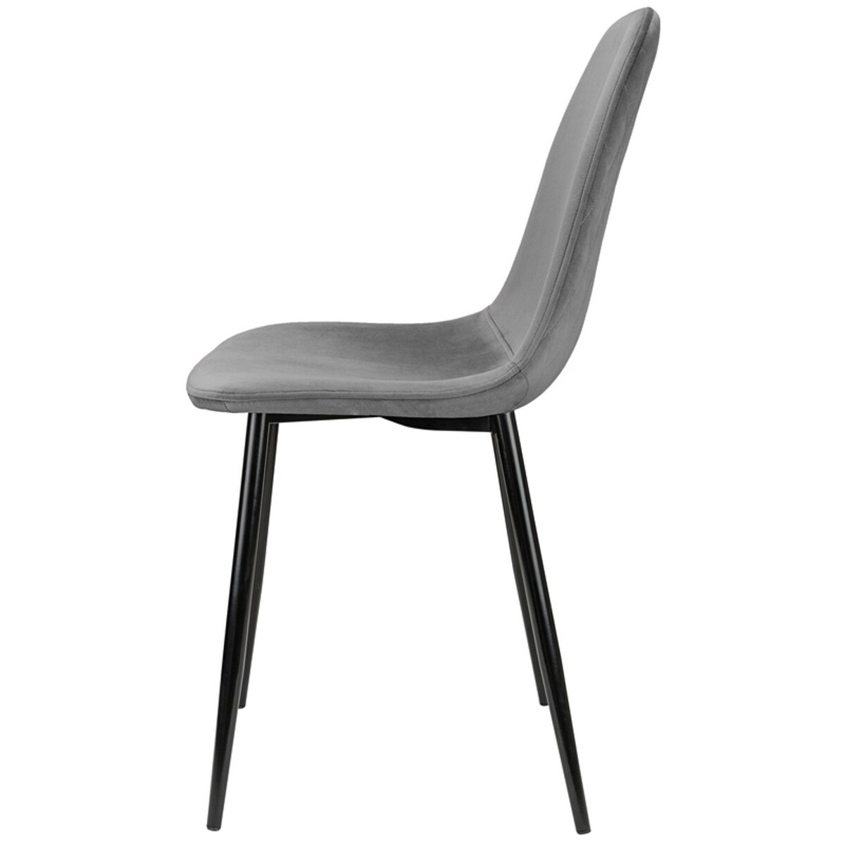 Krzesło tapicerowane welurowe do salonu jadalni szare nowoczesne