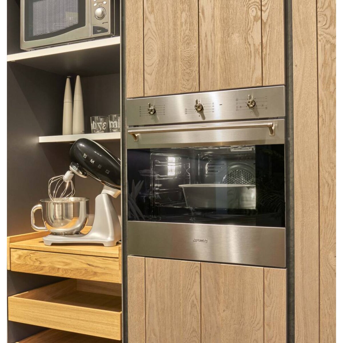 Mikser planetarny czarny + stal 50's Style, SMEG