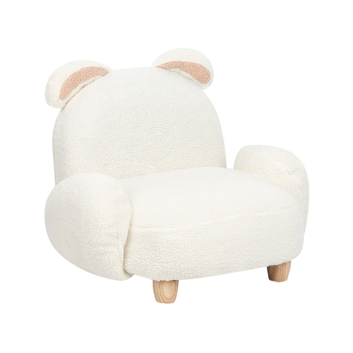 Fotel dziecięcy królik teddy biały KANNA