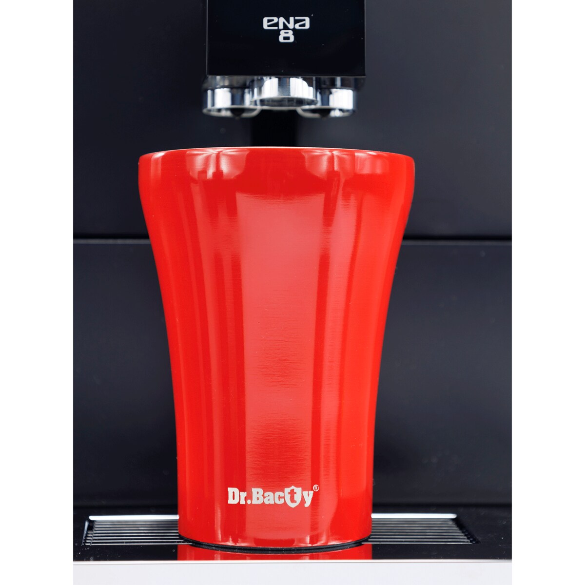 Kubek termiczny do kawy z powłoką ceramiczną Dr.Bacty Apollo - 227 ml - czerwony