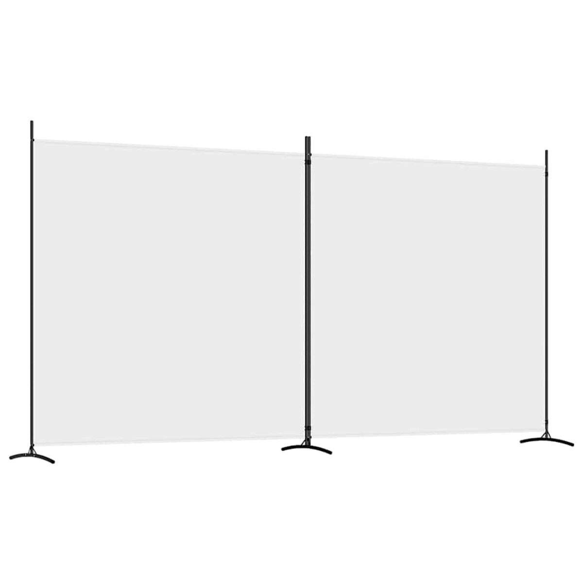 vidaXL Parawan 2-panelowy, biały, 348x180 cm, tkanina