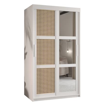 Szafa przesuwna Garderoba PLECIONKA WIEDEŃSKA 2 100 biały