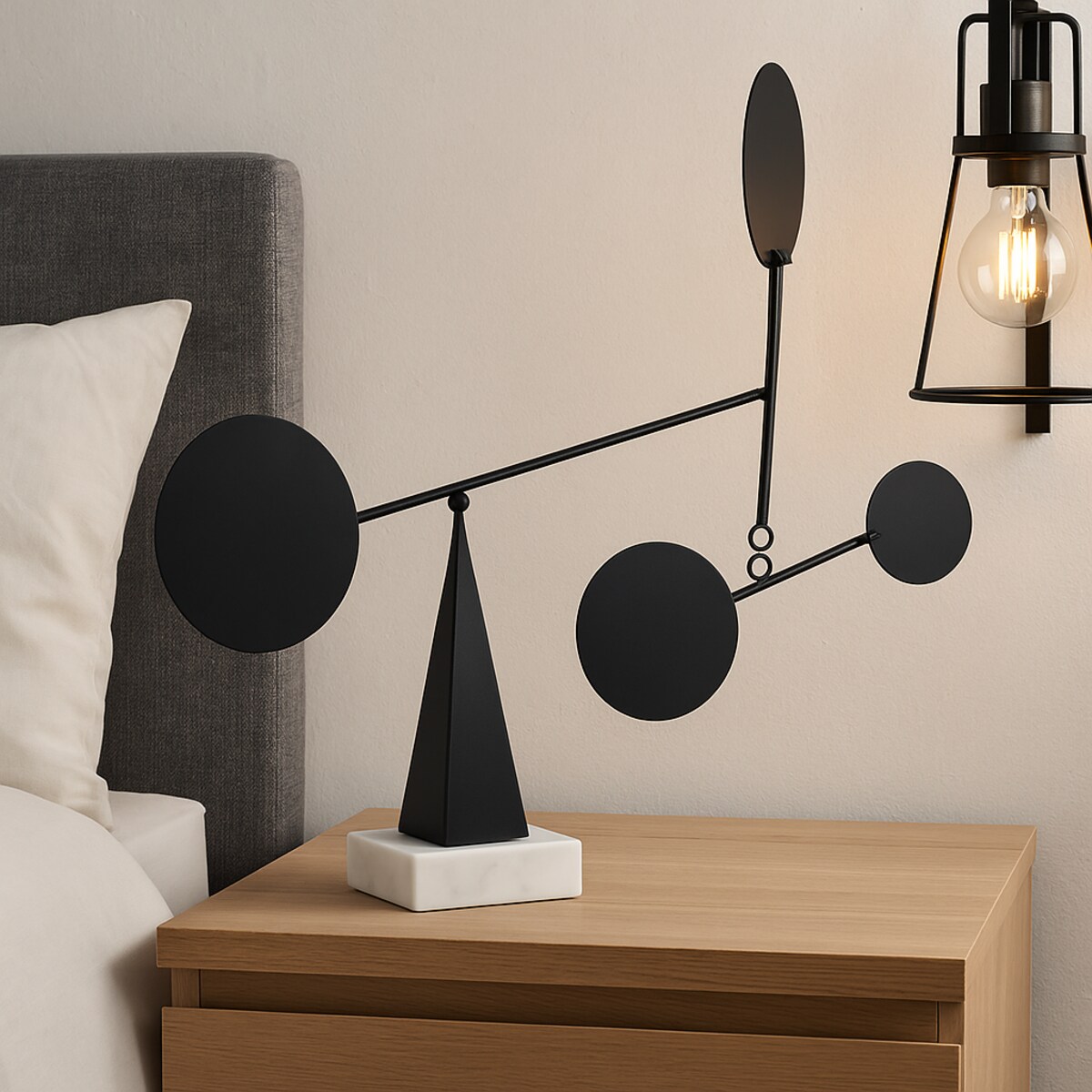 FIGURKA DEKORACYJNA JOSHUA CZARNA