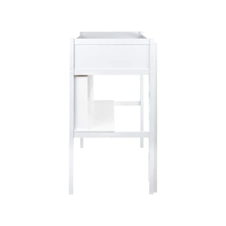 Łóżko na antresoli z biurkiem Drewno sosnowe FOUCAMONT 90 x 200 cm Biały