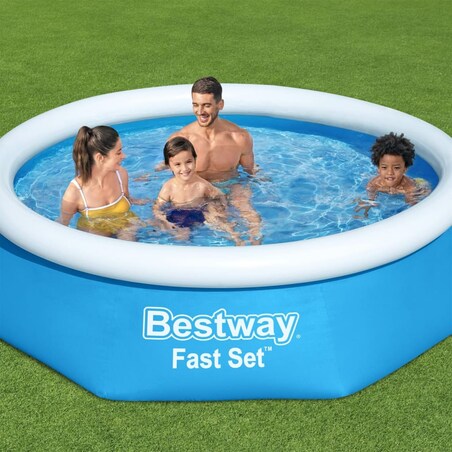 Bestway Nadmuchiwany basen Fast Set, okrągły, 244 x 61 cm, 57265