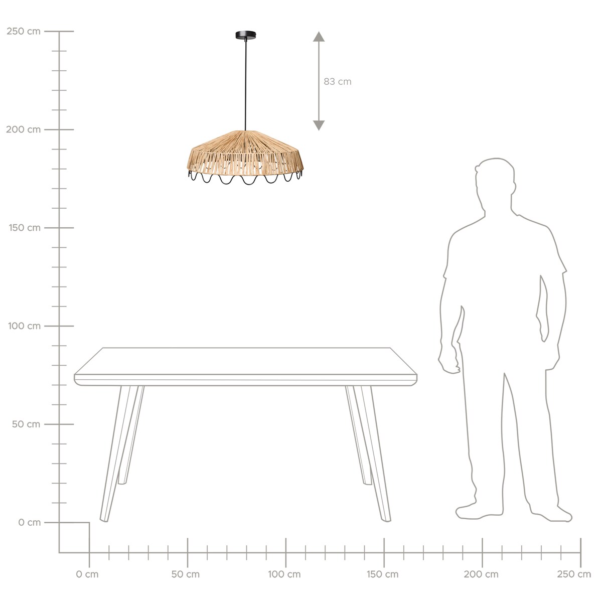 Lampa wisząca ARENAL Plecionka Naturalny