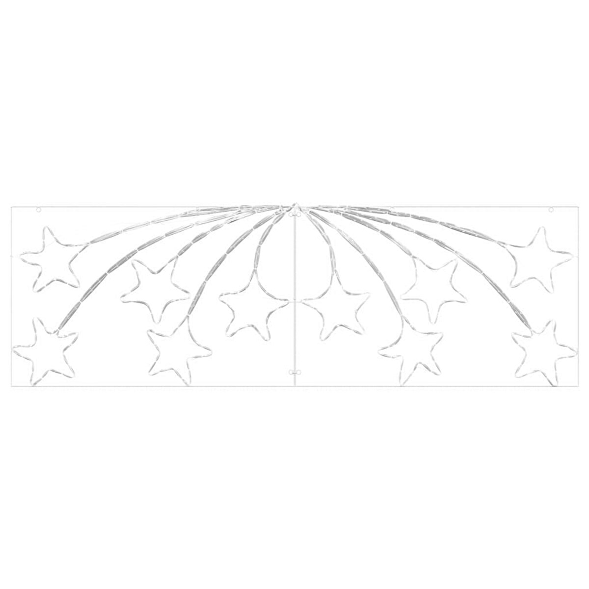 vidaXL Gwiazda Bożonarodzeniowa Wielokolorowe 180 x 57 cm PVC