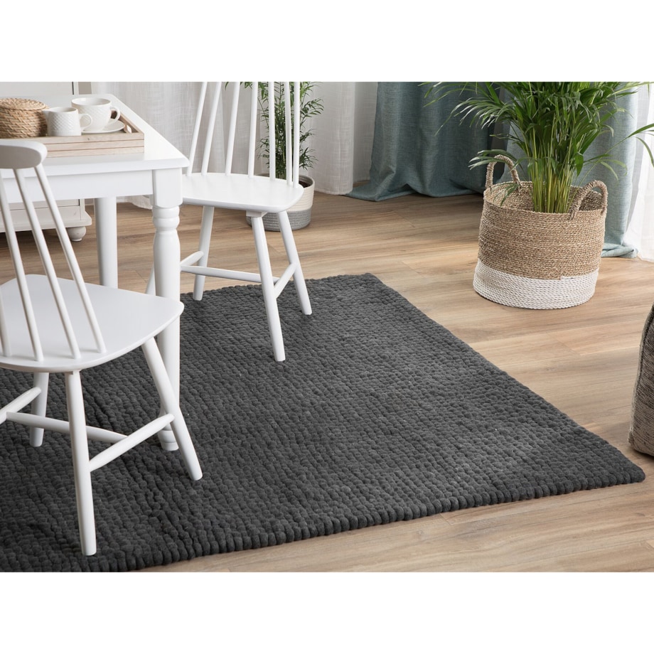 Dywan z filcowych kulek 160 x 230 cm ciemnoszary AMDO