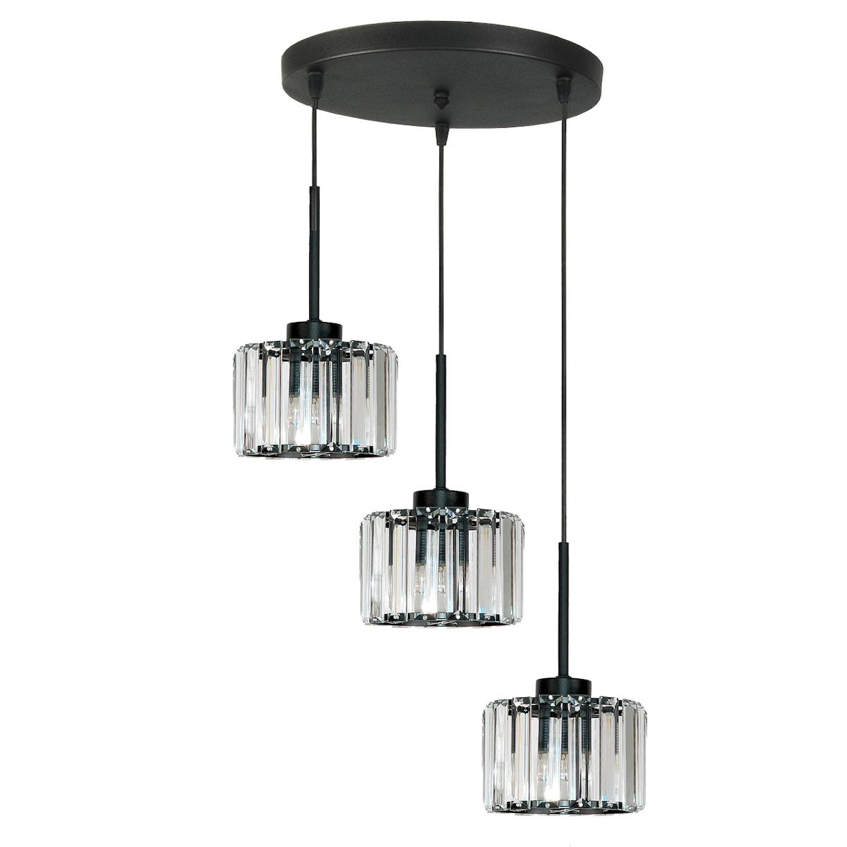 lampa wisząca kaskadowa 3 punktowa edylit do salonu