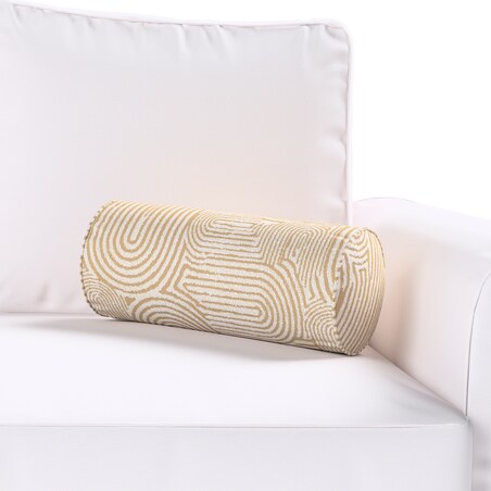 Poduszka wałek prosty, beżowe łuki na kremowym tle, Ø16 x 40 cm, Cosy Home