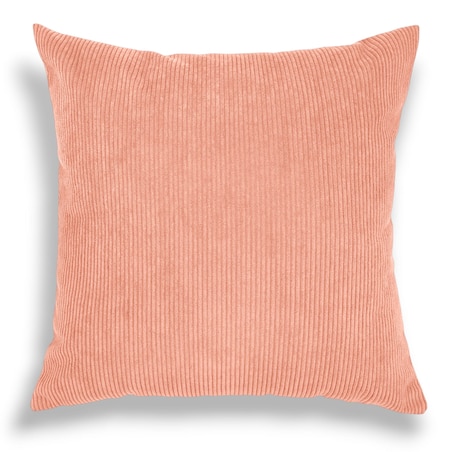 Łososiowa sztruksowa poduszka dekoracyjna 50x50 Iga - ciepły jasny róż