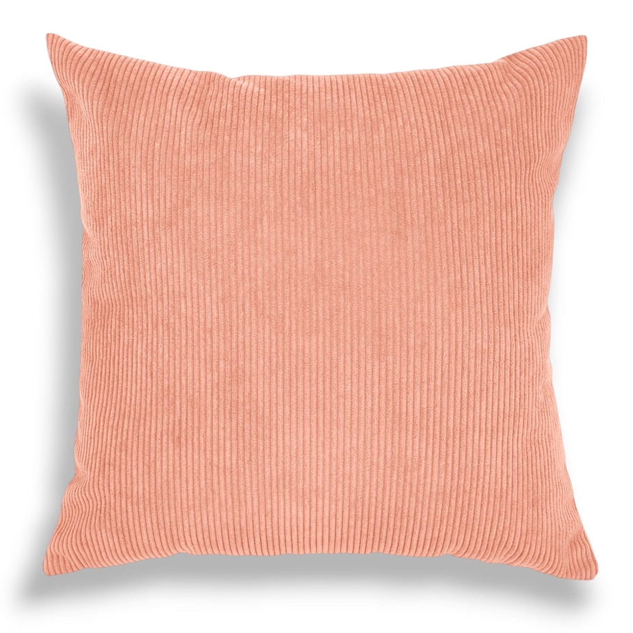 Łososiowa sztruksowa poduszka dekoracyjna 50x50 Iga - ciepły jasny róż