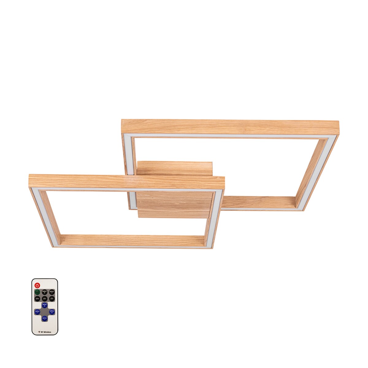 Drewniana Lampa Sufitowa BRITOP Lighting 1xLED 24V 48W Dąb Olejowany FSC, Sterowana Pilotem, Polski Producent, 1 szt.