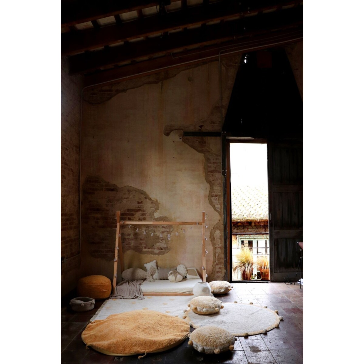 Dywan Bawełniany Hippy Dots Natural Honey 120x160 cm Lorena Canals