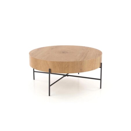 Stolik kawowy BROOKLYN 80x80 dąb/czarny