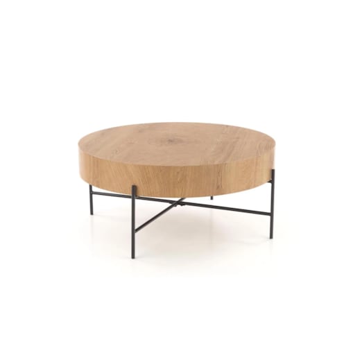 Stolik kawowy BROOKLYN 80x80 dąb/czarny