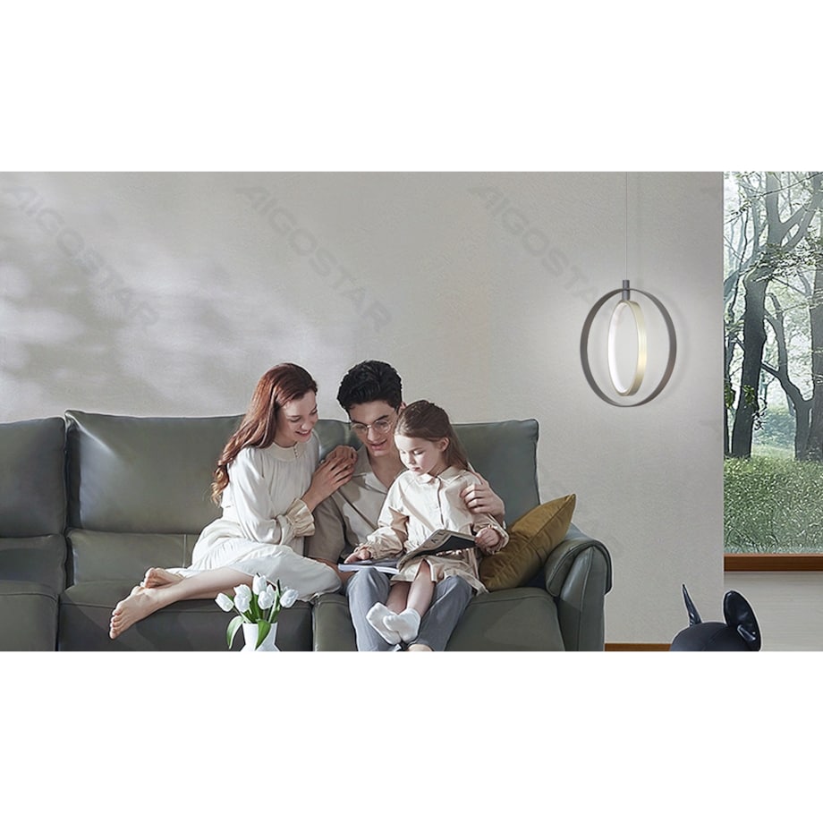 lampa wisząca 6500 k auminium i silikon 120 cm