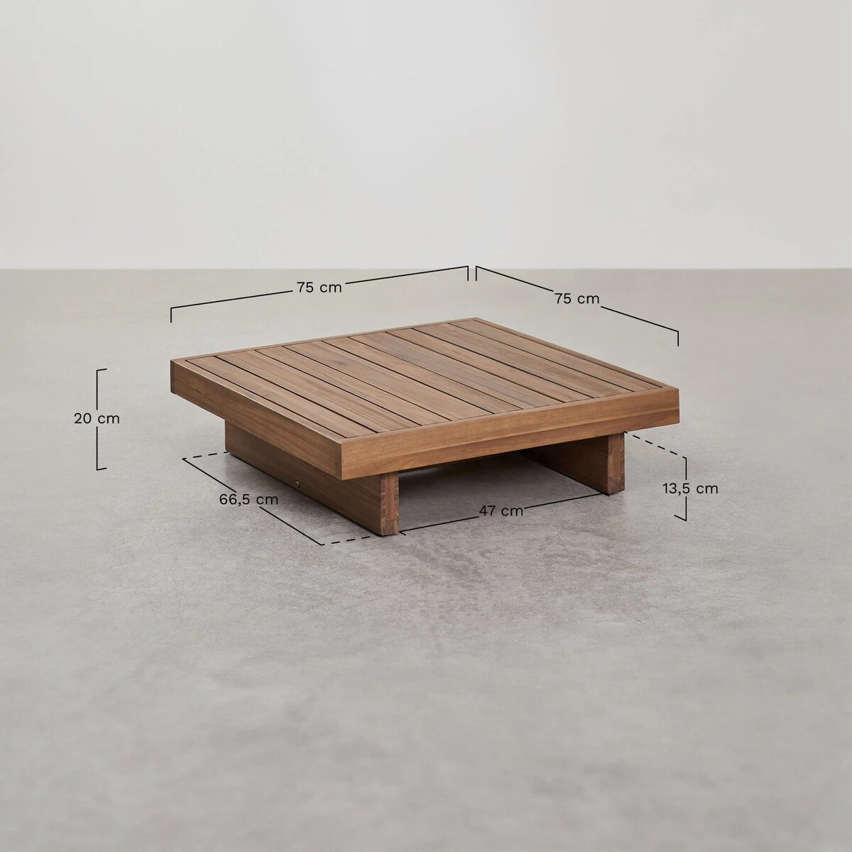 Zestaw ogrodowy: 4-częściowa sofa, stolik kawowy z pufem z drewna akacjowego Dailin