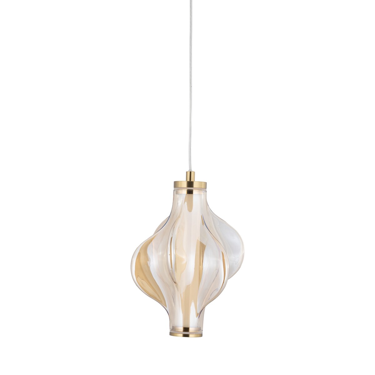 Lampa wisząca LED 8W ELVA Brass bursztynowa TK Lighting – regulowana, ciepłe światło 3000K, 1032 lm