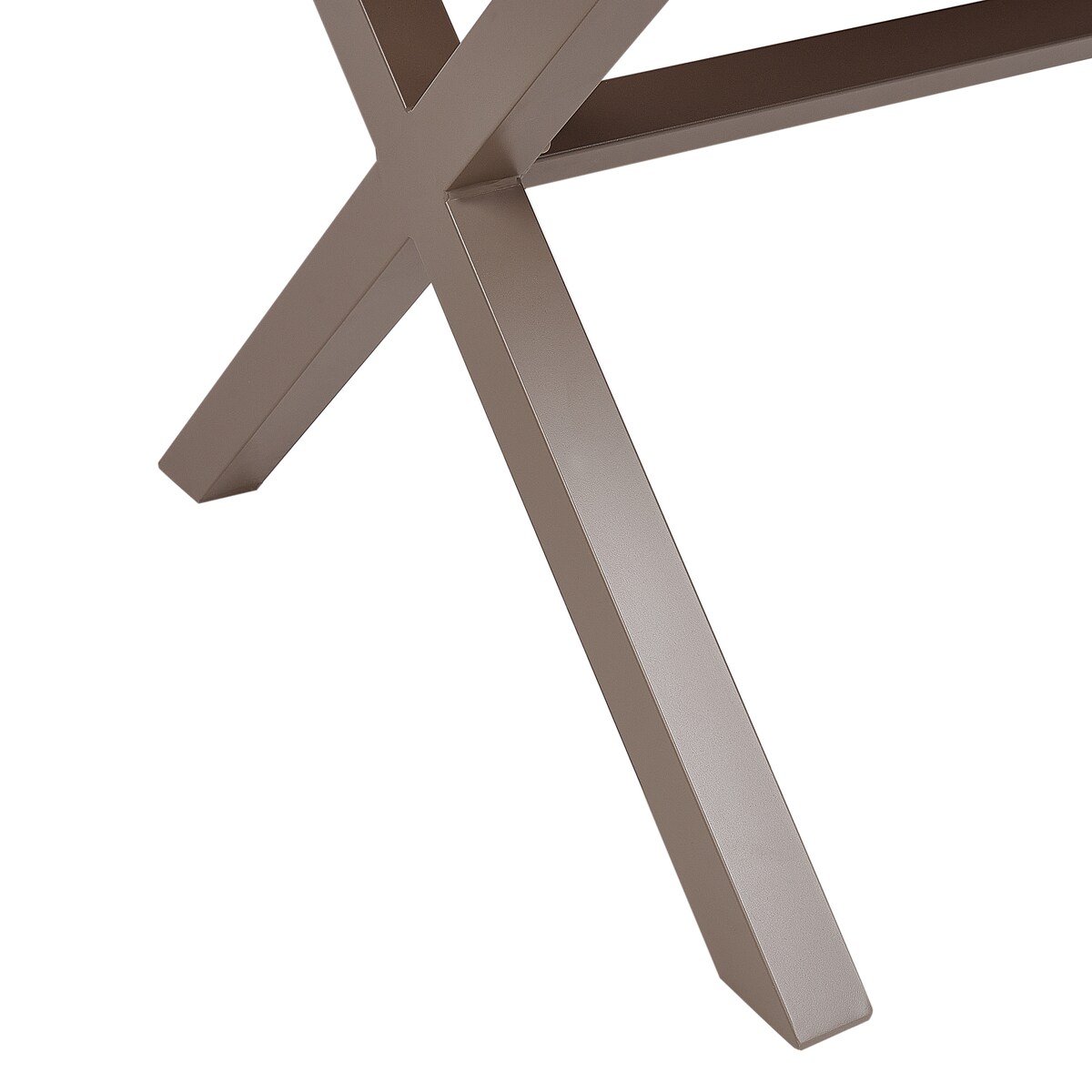 Stół ogrodowy TIANO 160 cm 90 cm Metal Beżowoszary