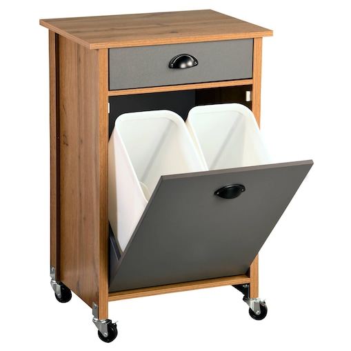 Barek kuchenny z koszami do segregacji, 79 x 50 x 37 cm