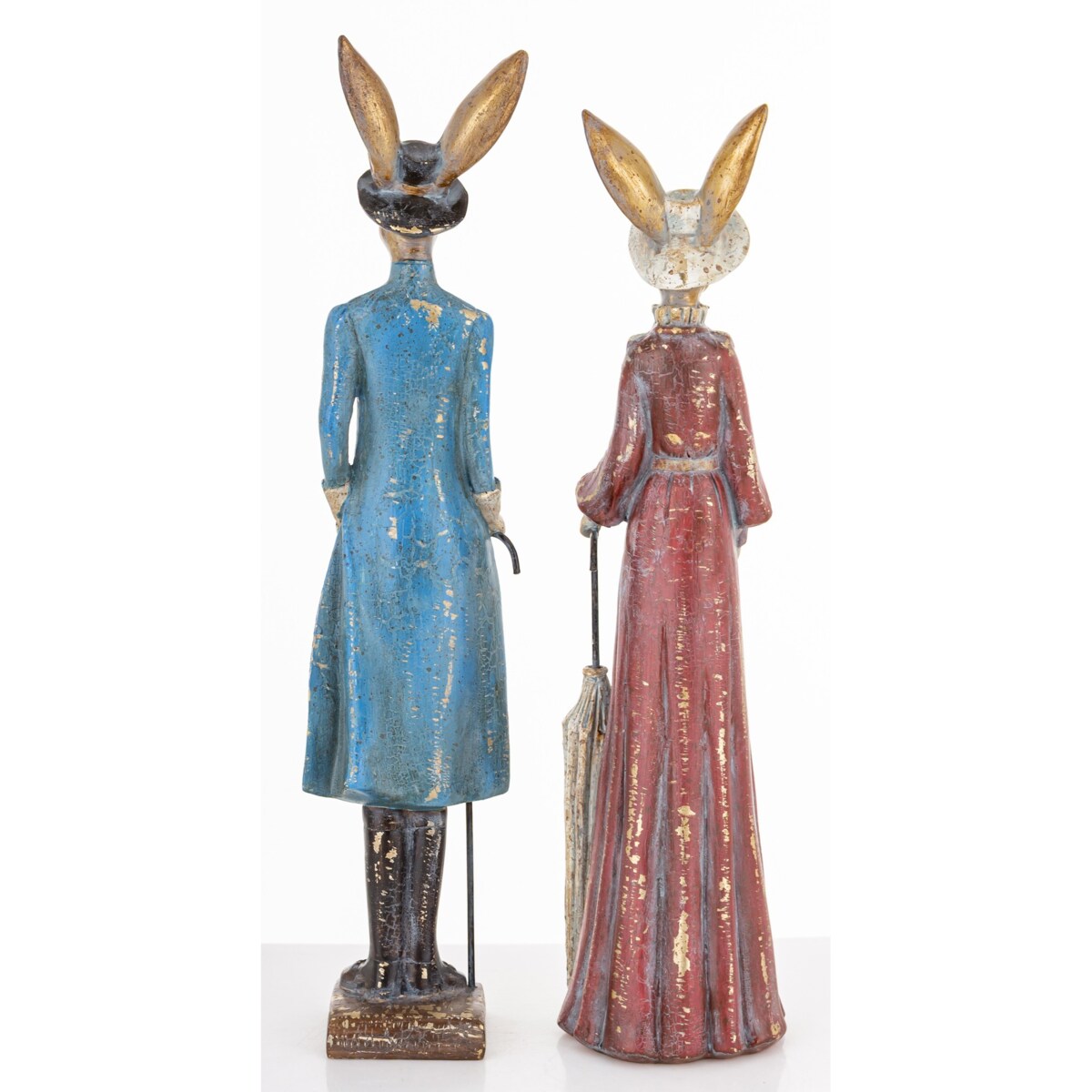 Dekoracja - para królików 39x8x5,5 i 36,5x9x8 cm CITTADINI