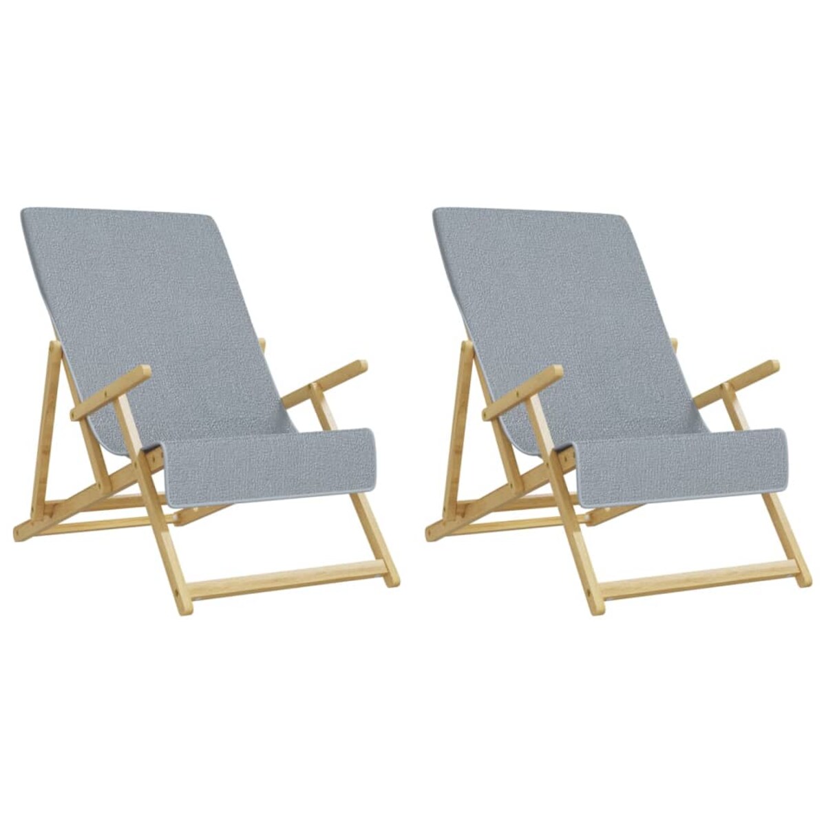 vidaXL Ręczniki plażowe, 2 szt., szare, 60x135 cm, tkanina, 400 g/m²