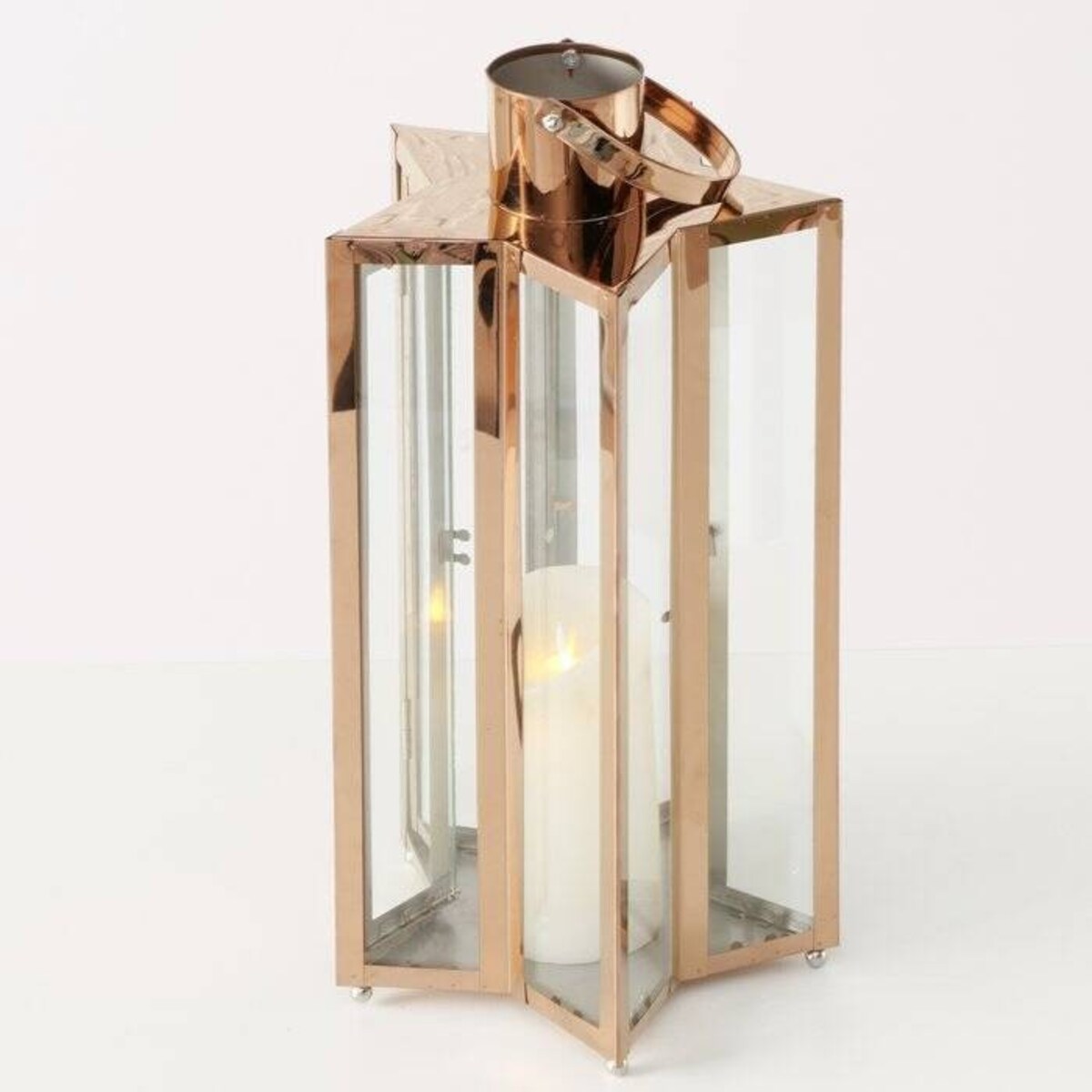 Lampion różowo-złoty gwiaździsty HOSHIZORA 41,5x22 cm