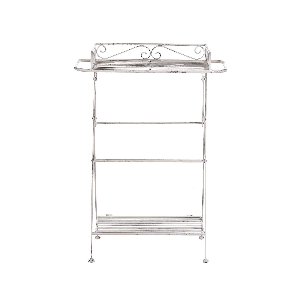 Stolik pomocniczy metalowy biały ANCUD