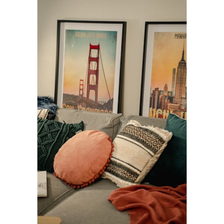 Poduszka ozdobna z metaliczną nitką MIRAGE, 40 x 40 cm