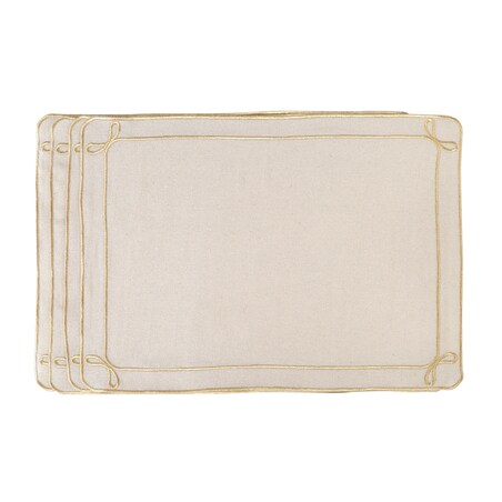 Haftowane podkładki z motywem kokard Golden Bows – komplet 4 szt.