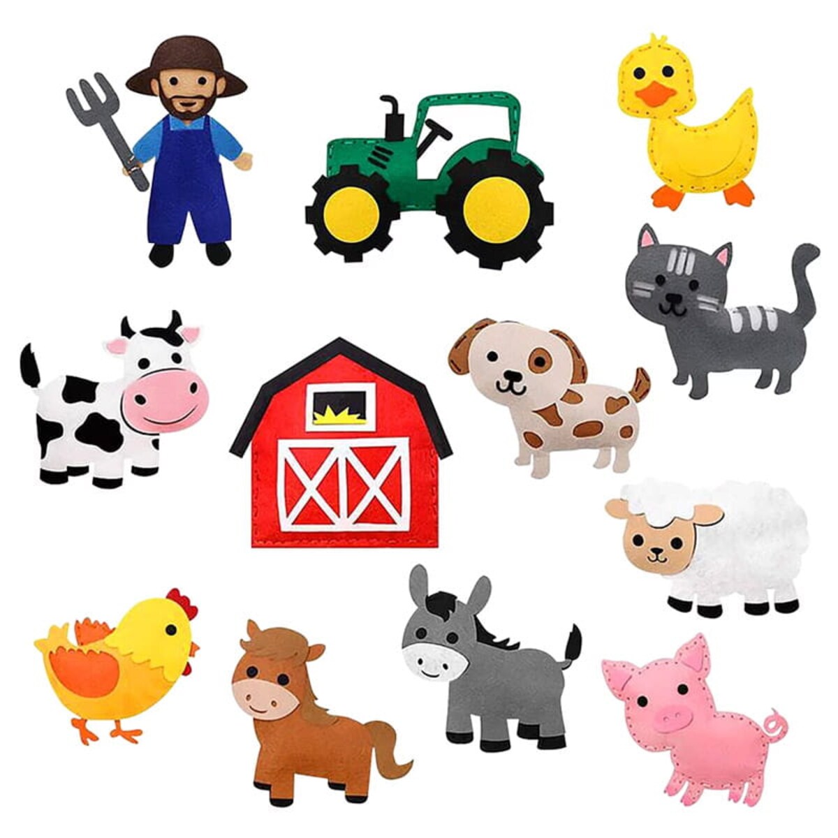Farma - filcowy zestaw do szycia DIY - 12 elementów