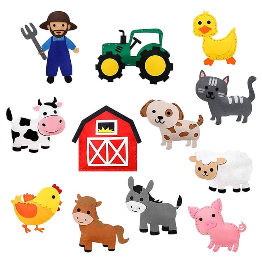 Farma - filcowy zestaw do szycia DIY - 12 elementów
