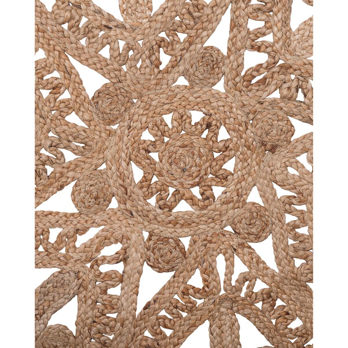 Dywan okrągły z juty ø 120 cm beżowy BUCAK
