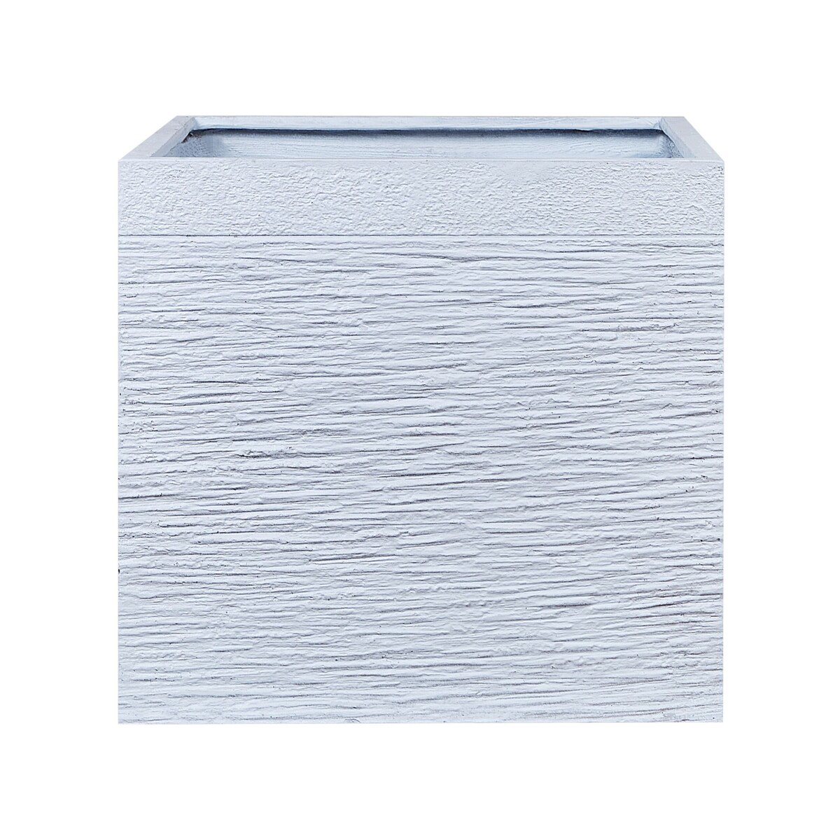 Doniczka kwadratowa 50 x 50 x 46 cm biała PAROS