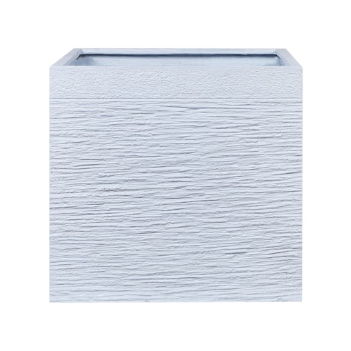 Doniczka kwadratowa 50 x 50 x 46 cm biała PAROS