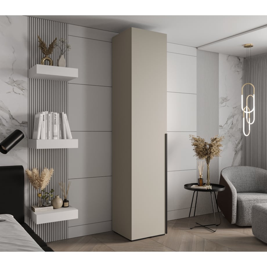 Szafa ubraniowa Garderoba INOVA 1 0,5SZ Kaszmir+Czarny