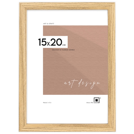 Ramka na zdjęcia 15x20 cm brązowa rama MDF z plexi do postawienia powieszenia klasyczna ramka