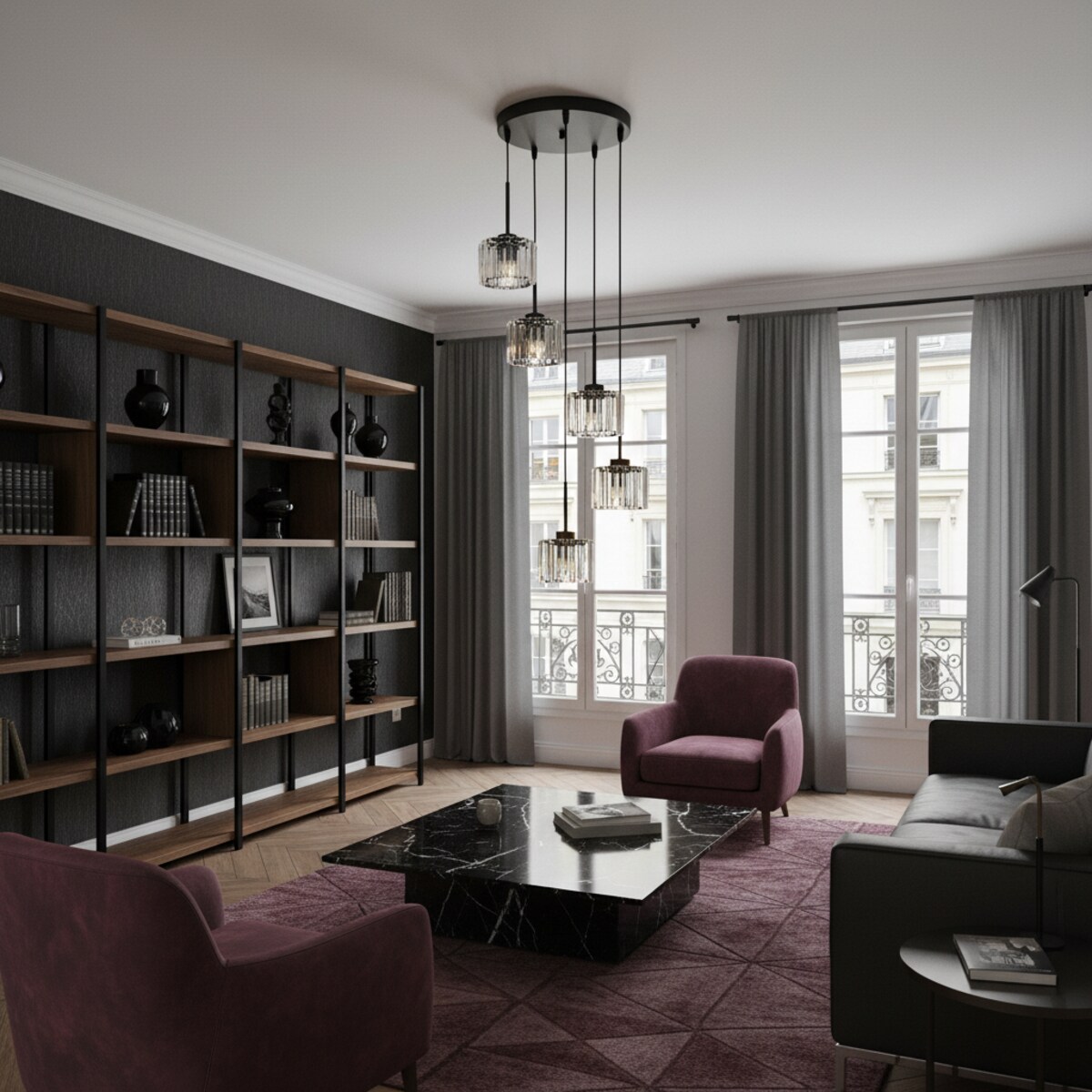 lampa wisząca kaskadowa edylit nowoczesna do salonu