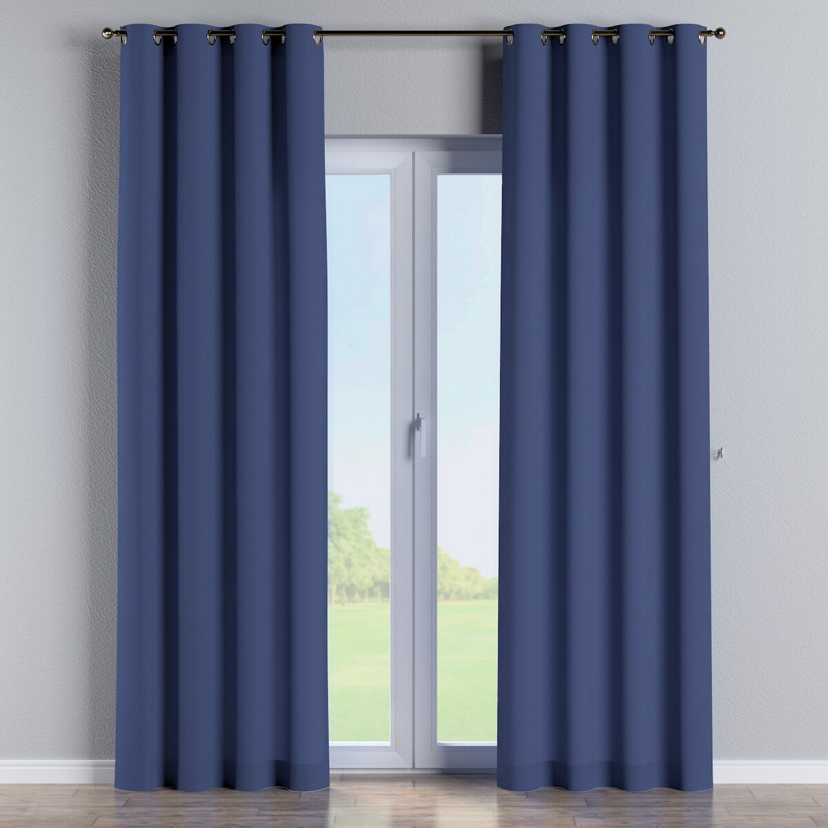 Zasłona na kółkach 1 szt. 130x245 granatowy